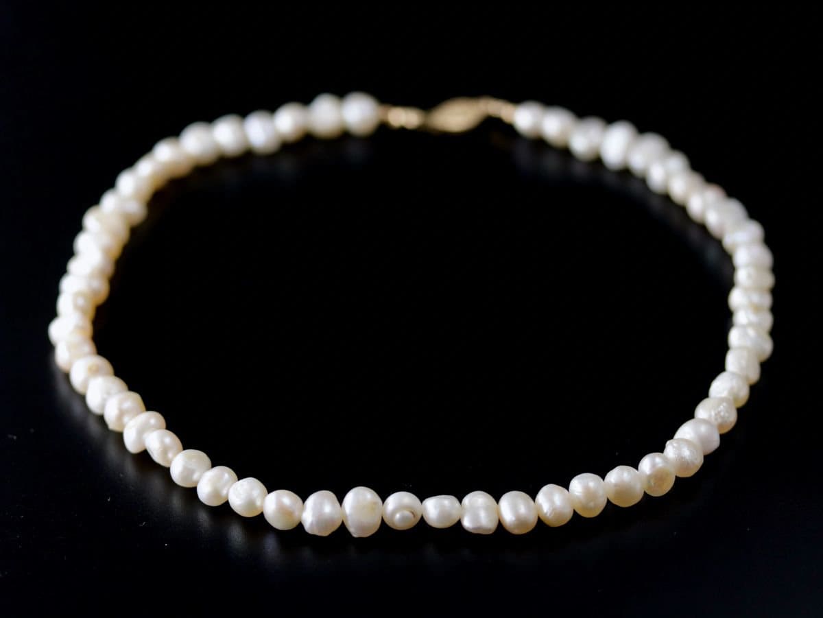 Freshwater Pearl Strand Gemstone Necklace, 14K Gold Filled, Bohemian Wedding
