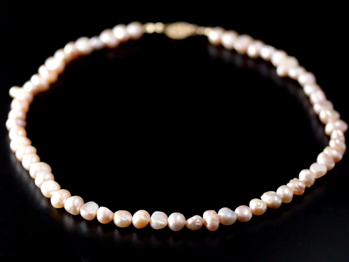 Freshwater Pearl Strand Gemstone Necklace, 14K Gold Filled, Bridal