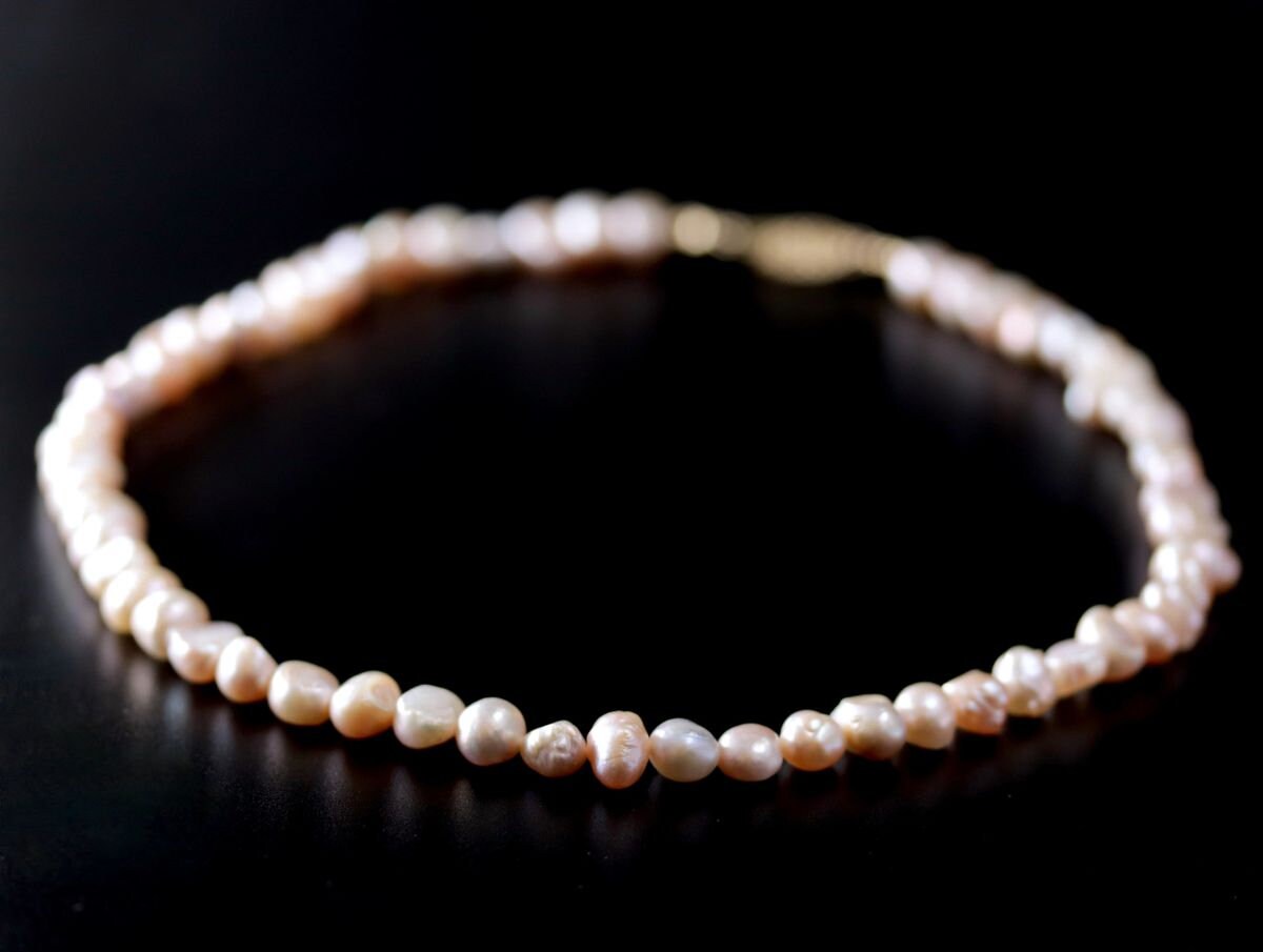 Freshwater Pearl Strand Gemstone Necklace, 14K Gold Filled, Bridal