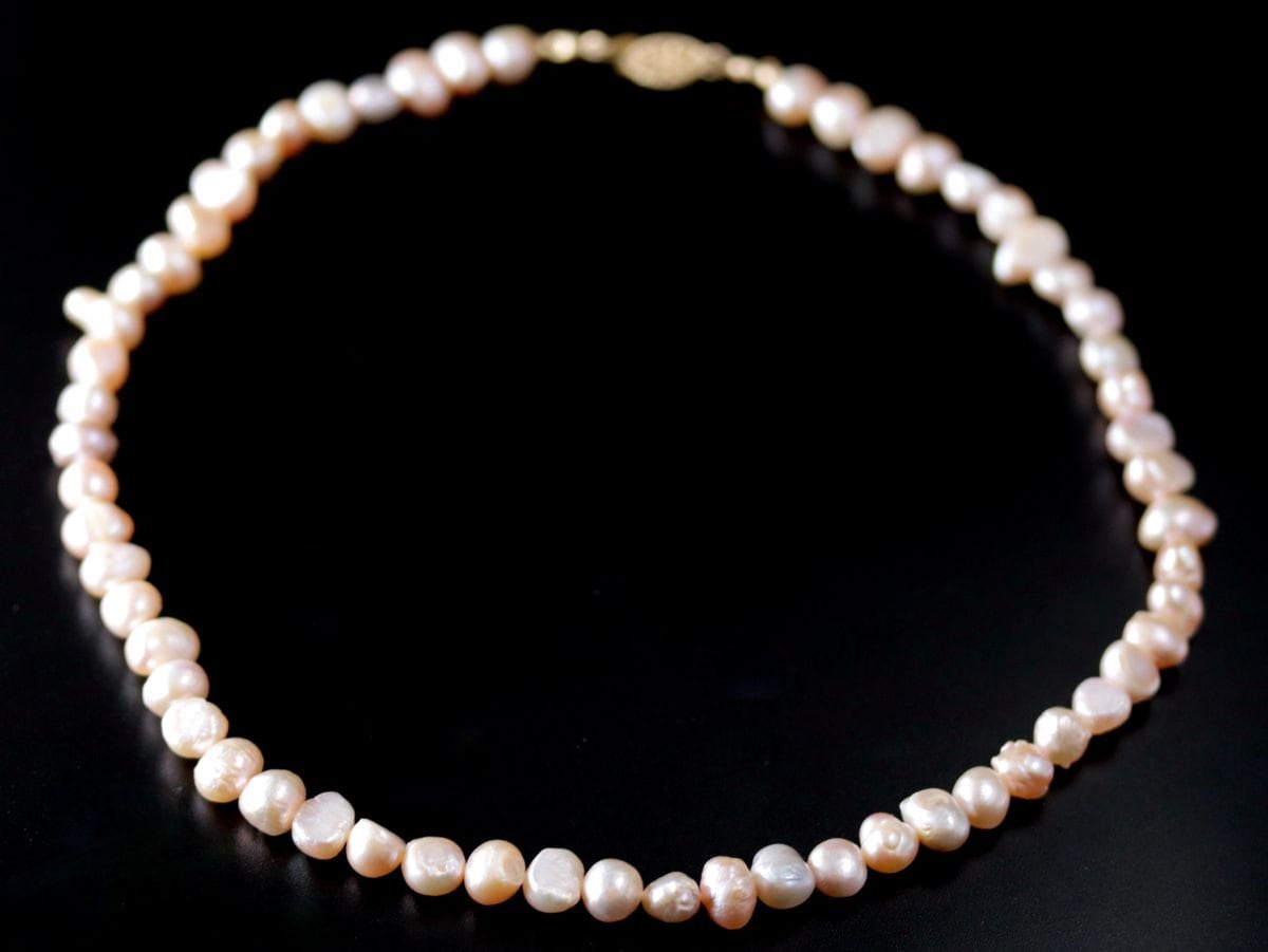 Freshwater Pearl Strand Gemstone Necklace, 14K Gold Filled, Bridal