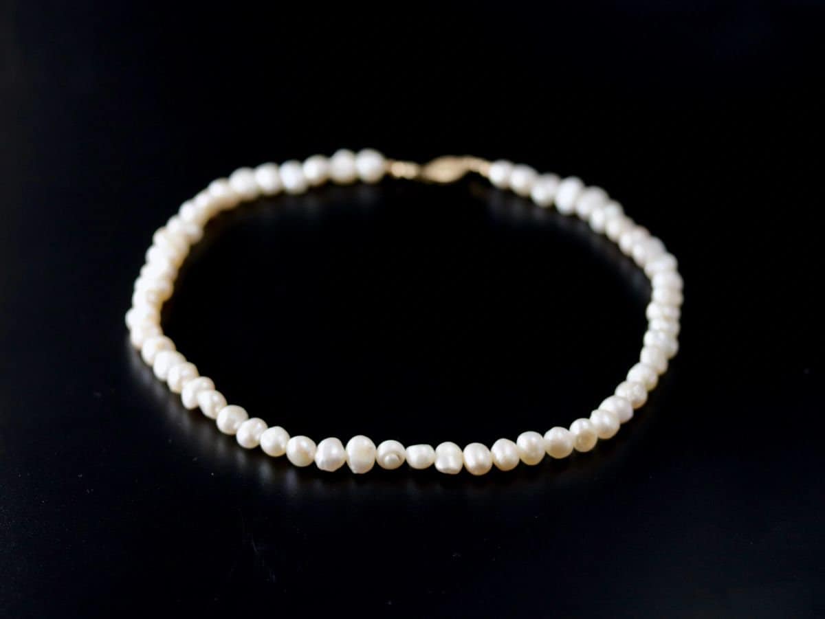 Freshwater Pearl Strand Gemstone Necklace, 14K Gold Filled, Bohemian Wedding