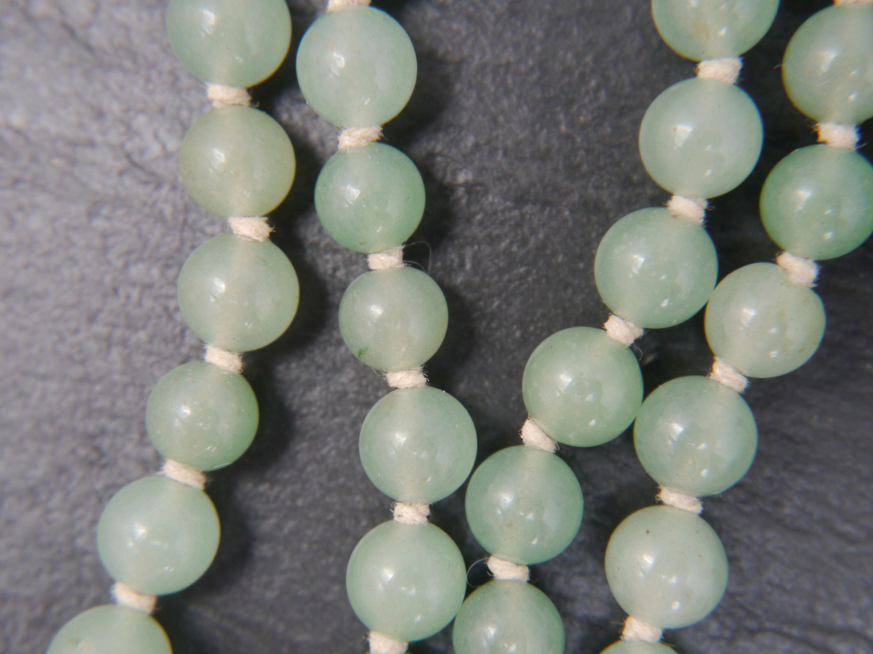 Green Aventurine 108 Mala Bead , Wrap, Hand Knotted Tibetan Prayer Beads
