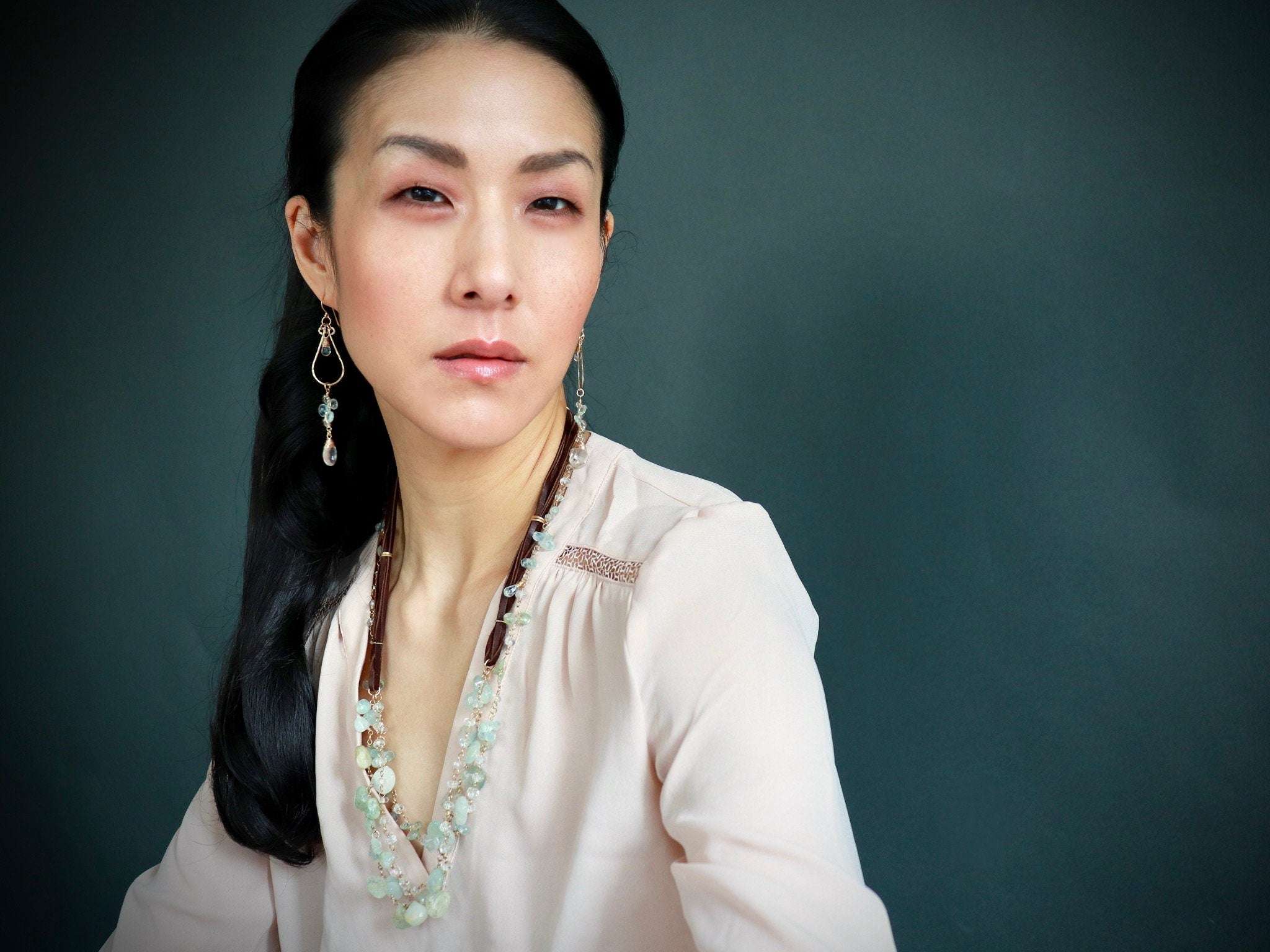 Aquamarine Quartz Chandelier Gemstone Earrings, 14K Gold Filled Ethereal Bride
