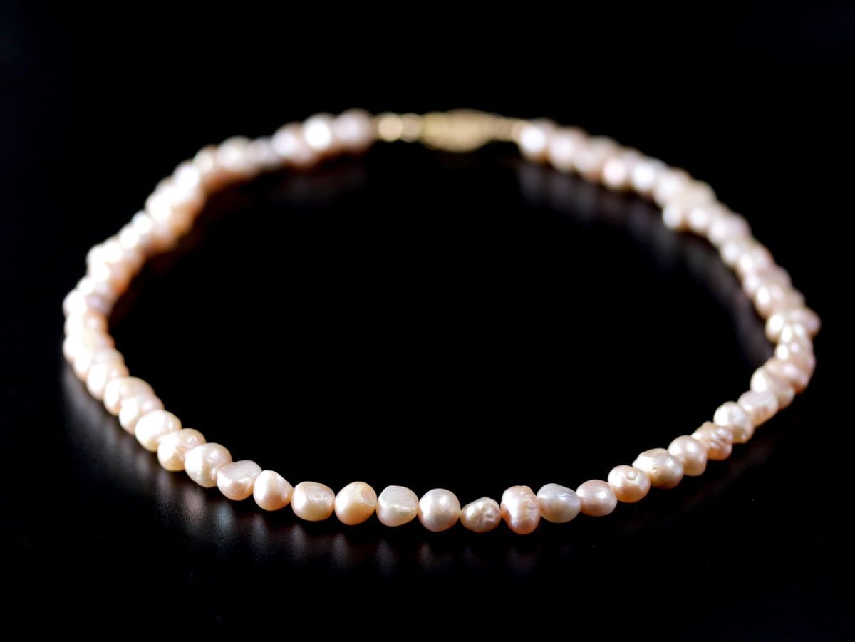Freshwater Pearl Strand Gemstone Necklace, 14K Gold Filled, Bridal