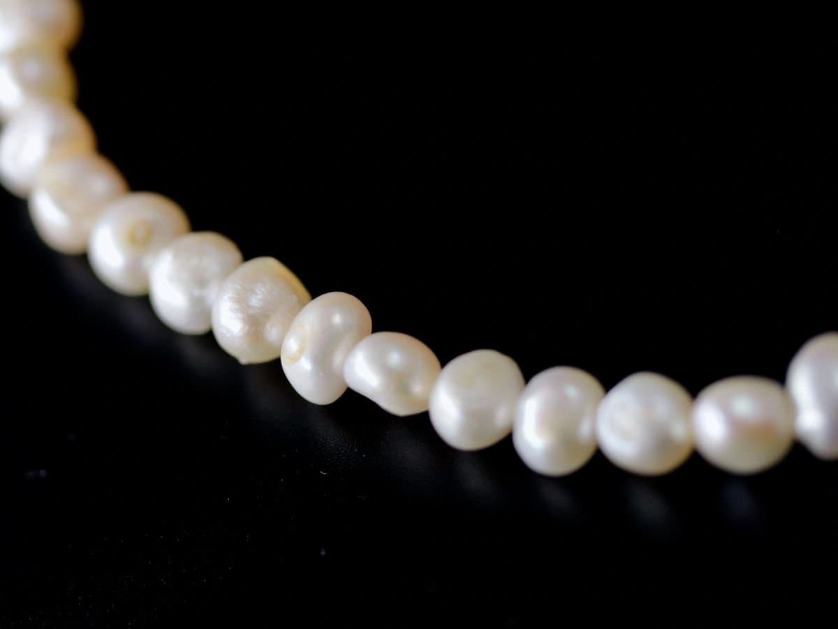 Freshwater Pearl Strand Gemstone Necklace, 14K Gold Filled, Bohemian Wedding