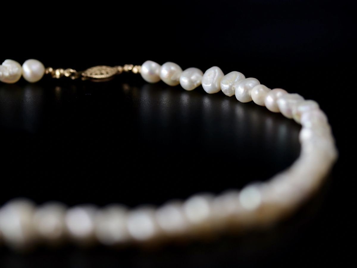 Freshwater Pearl Strand Gemstone Necklace, 14K Gold Filled, Bohemian Wedding