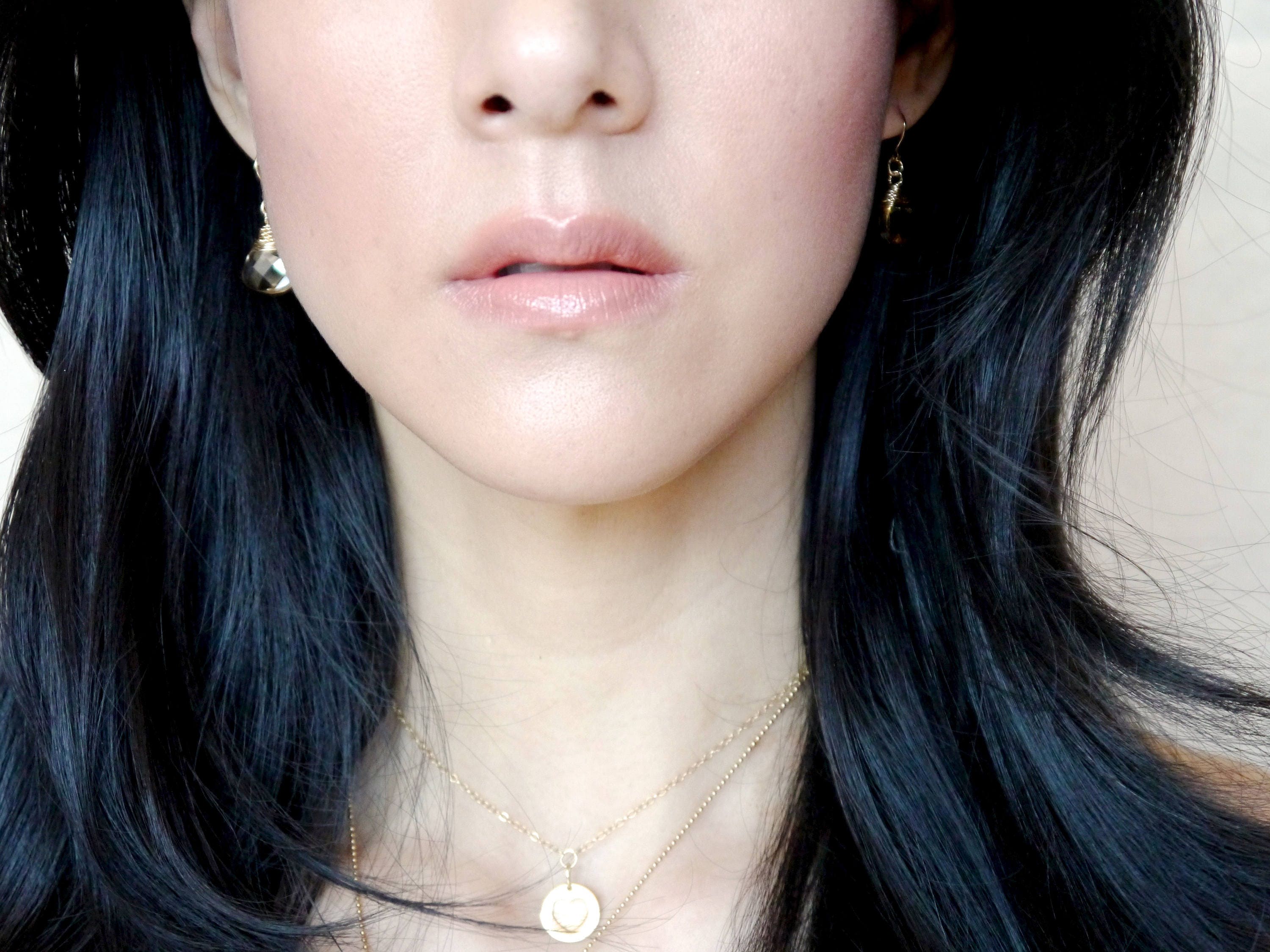 Champagne Swarovski Crystal Briolette Gemstone Earrings, 14K Gold Filled Minimalist